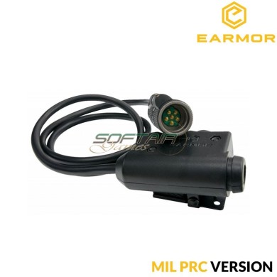 Tactical Black PTT per MIL PRC Earmor (ea-m51-mil-prc)