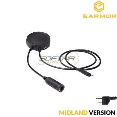 Tactical PTT M55 for MIDLAND Round Plate Design Earmor (ea-m55-midland)