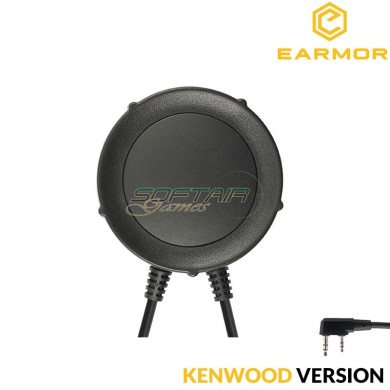 Tactical PTT M55 for KENWOOD Round Plate Design Earmor (ea-m55-ken)