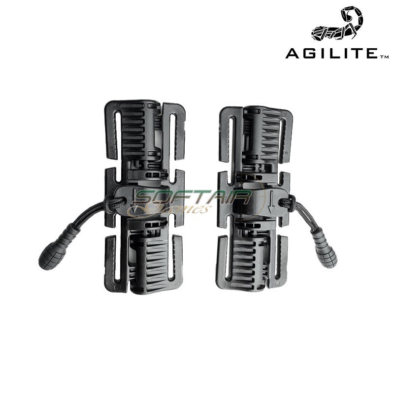 2M ROC Quick-Release Buckle Set BLACK Agilite (AGI0183)