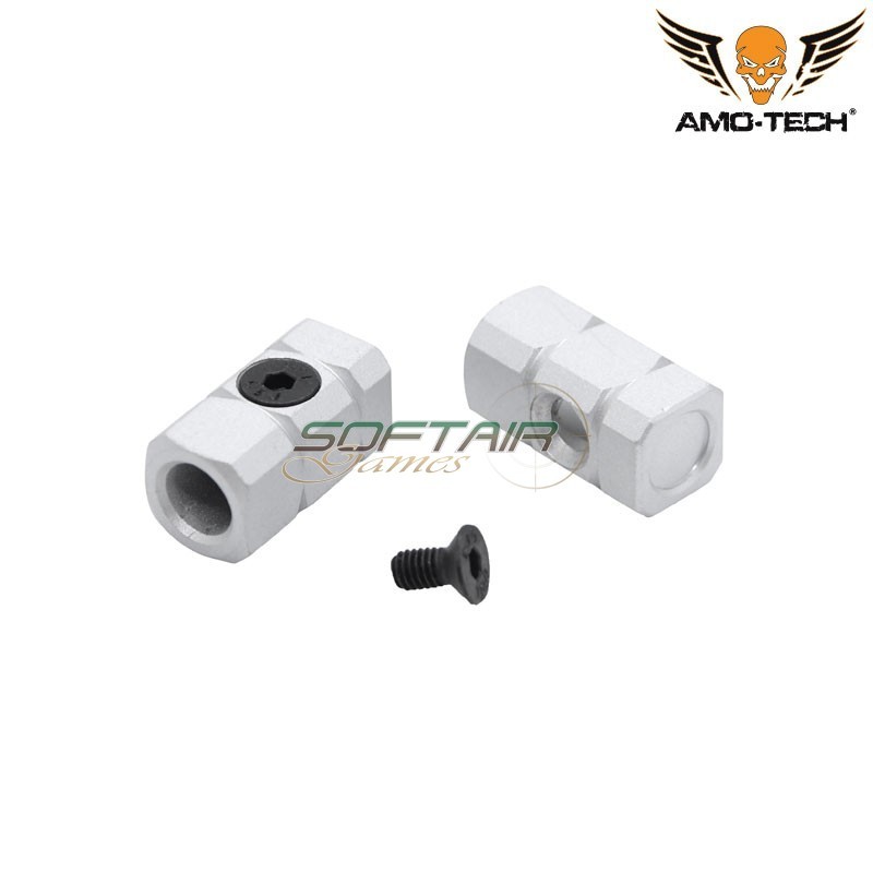 The Airsoft grip of charging handle SILVER Amo-tech® (amt-m4-59c-sv)