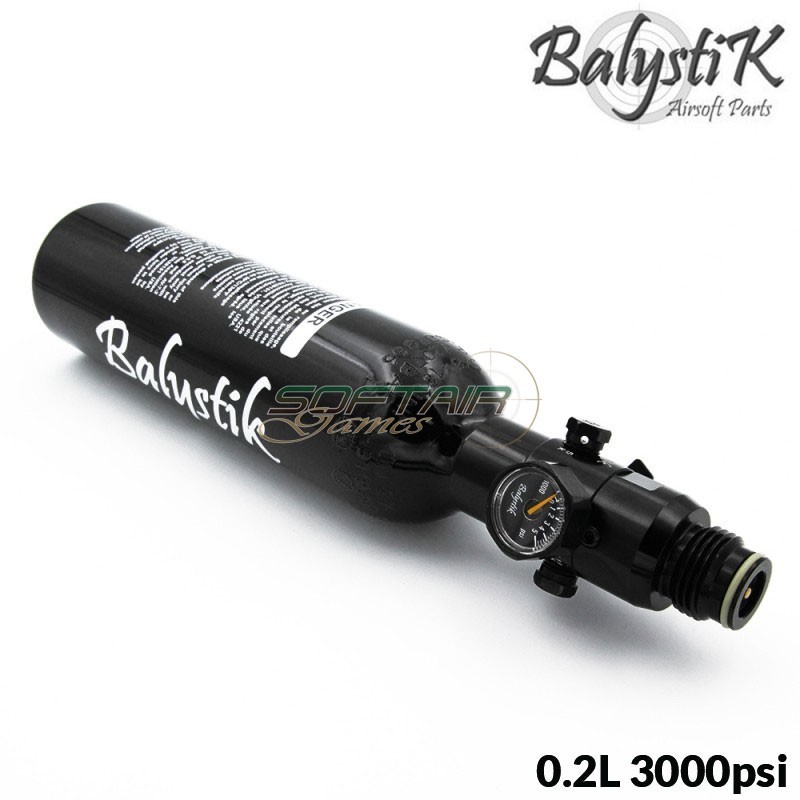 Alu HPA Tank 0.2L 3000psi with HP preset Balystik (BA-HPA-13CI-800)