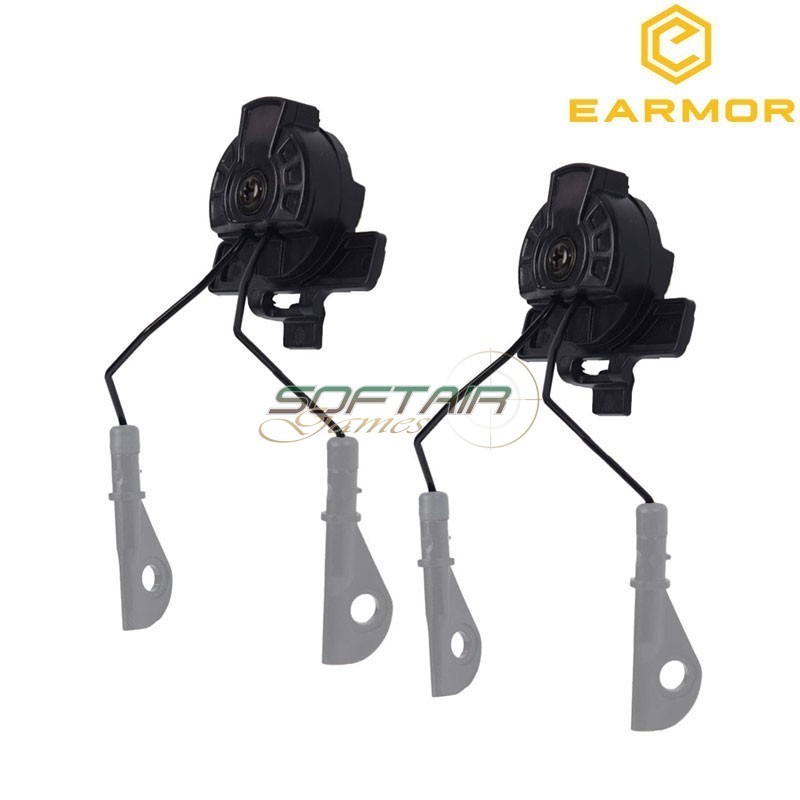 Set 2 Team Wendy EXFIL 3.0 Helmet Rail Attachment Kit Earmor (ea-m12-qd)