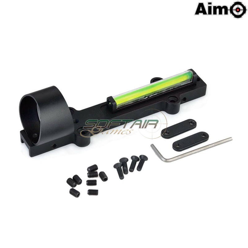 1X28 Collimeter Sight GREEN Optic Fiber for shotguns  Aim-O (ao3043-bk)