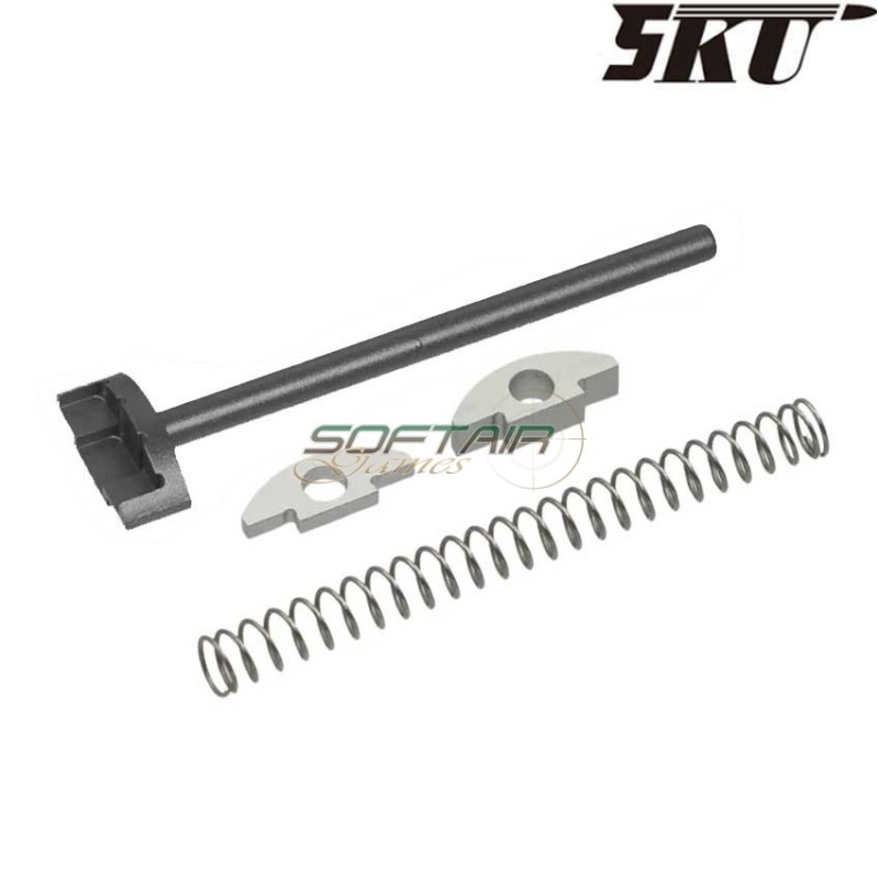 Set Asta Guidamolla in Alluminio NERO per Action Army AAP01 GBB (5ku-abaap-016-bk)