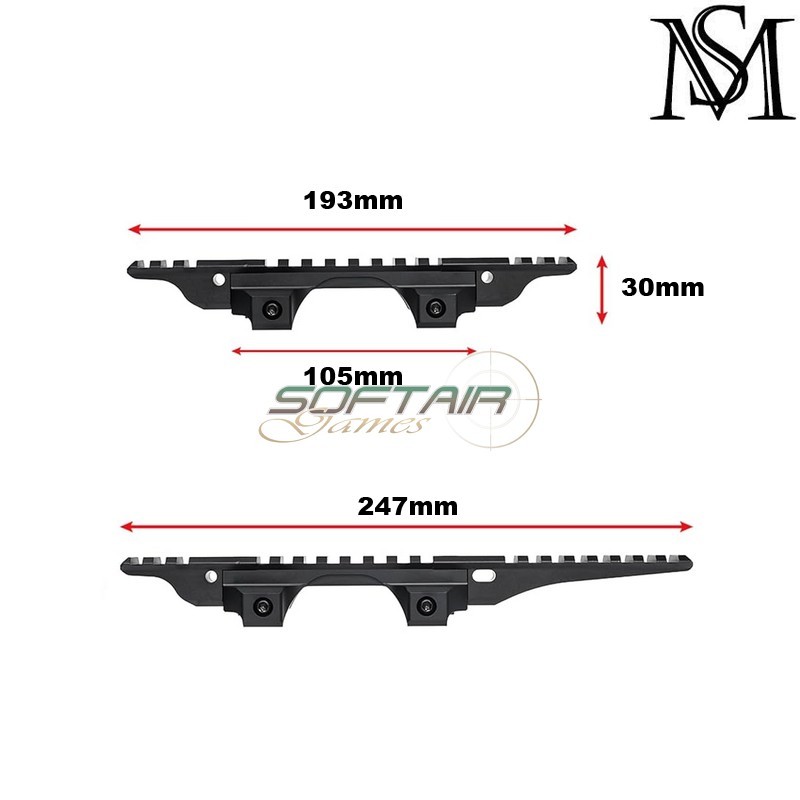 OMM PIC Mount ID Style BLACK per Picatinny Mil-Sim (MS-028-BK)