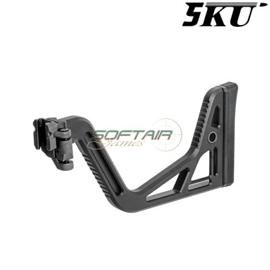 Calcio pieghevole MCX/MPX Style con adattatore 20mm Picatinny 5KU (5KU-342-BK)