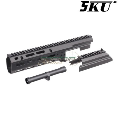 Handguard Set MK3 Monolithic BLACK per AK Cyma 5KU (5KU-368-BK)