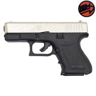 Top Firing Blank Pistol Minigap Caliber 9mm Nikel Bruni (br-1100n)