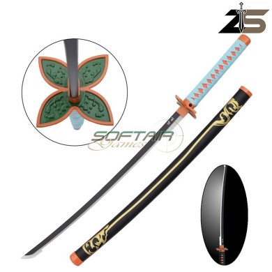Katana Ornamentale con ILLUMINAZIONE LED Lama in Bamboo (zs658bkgdwd-ls)
