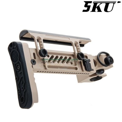 PT-5 Zenitco TAN Stock for Marui AKM GBB 5KU (GBTMAK004-TAN)