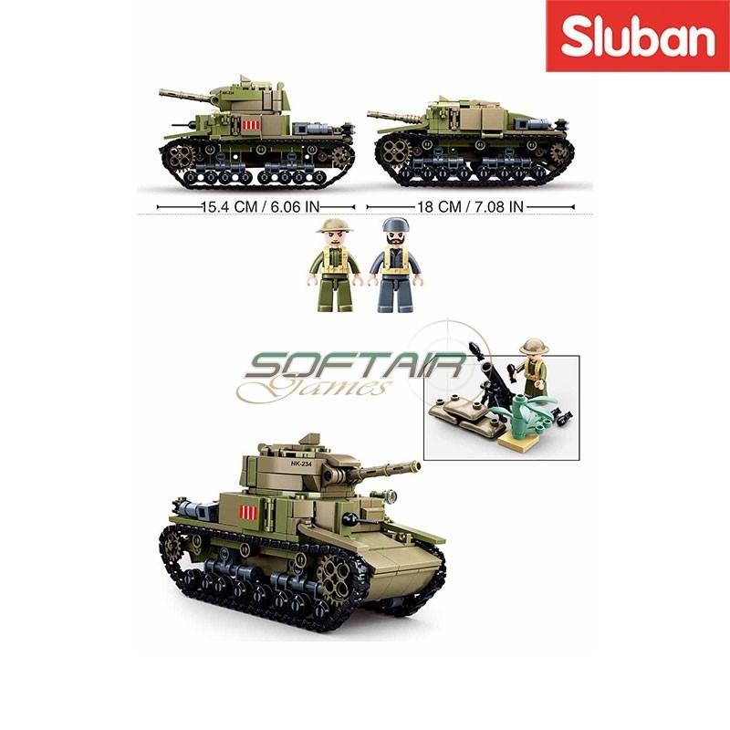Medium Italian Tank 2in1 Sluban (M38-B0711)
