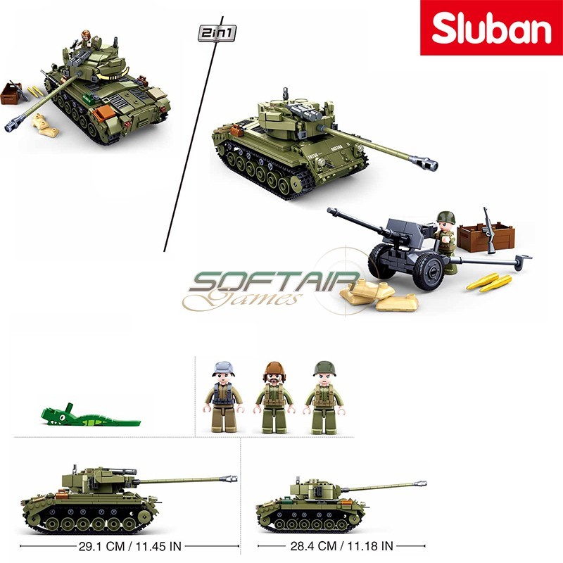 American M4 Sherman 2in1 Tank Sluban (M38-B0860)