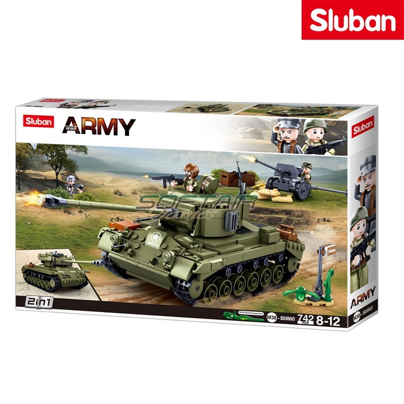 Carro Armato Americano M4 Sherman 2in1 Sluban (M38-B0860)