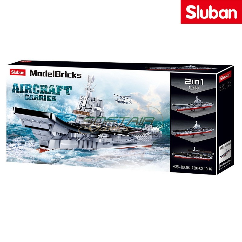 PLA Navy Shandong Aircraft carrier 2in1 Sluban (M38-B0698)