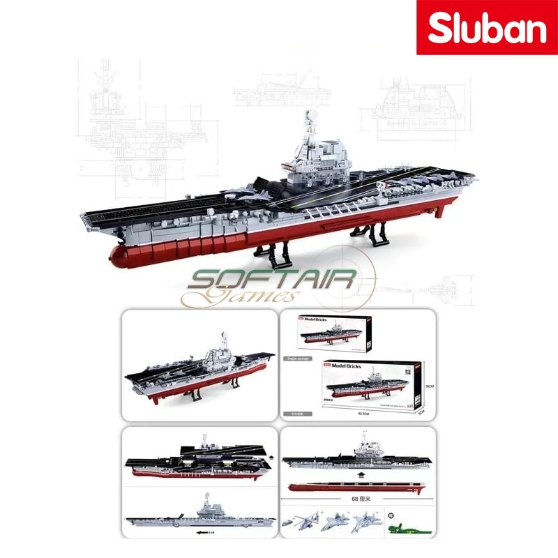 Portaerei PLA Navy Shandong 2in1 Sluban (M38-B0698)