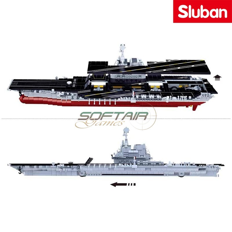 Portaerei PLA Navy Shandong 2in1 Sluban (M38-B0698)