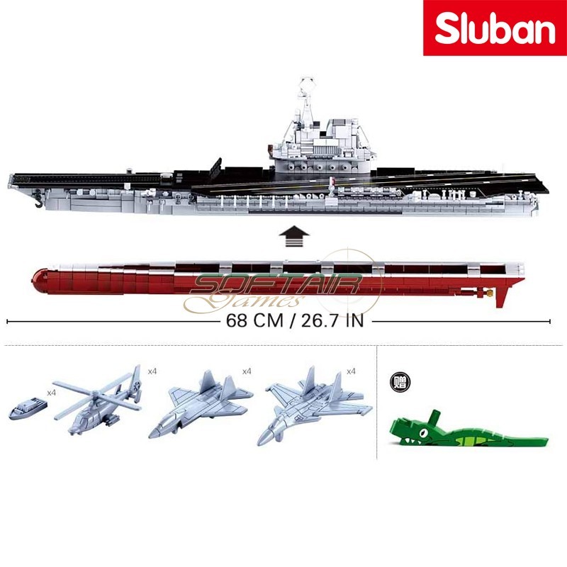 Portaerei PLA Navy Shandong 2in1 Sluban (M38-B0698)