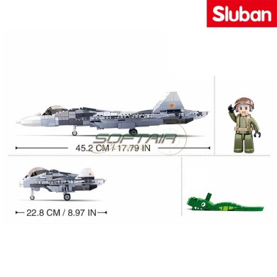 Aereo da combattimento SU-57 Fighter 2in1 Sluban (M38-B0986)