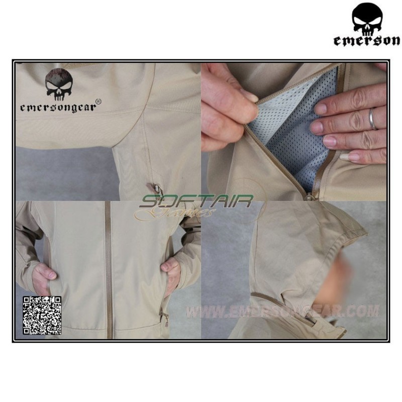 Light Tactical Soft Shell Jacket Dark Earth Emerson (em6873de)