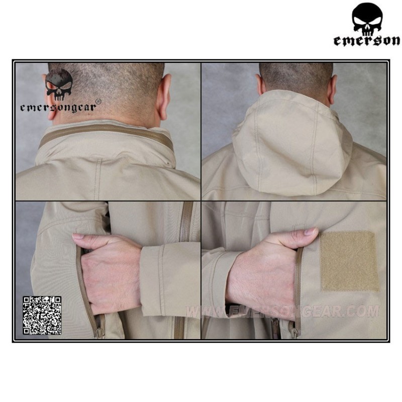 Light Tactical Soft Shell Jacket Dark Earth Emerson (em6873de)