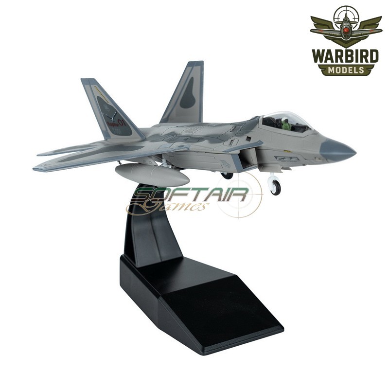 Modellino Model F-22 Raptor US Airforce Scala 1:100 Pressofuso WARBIRD Models (412704)