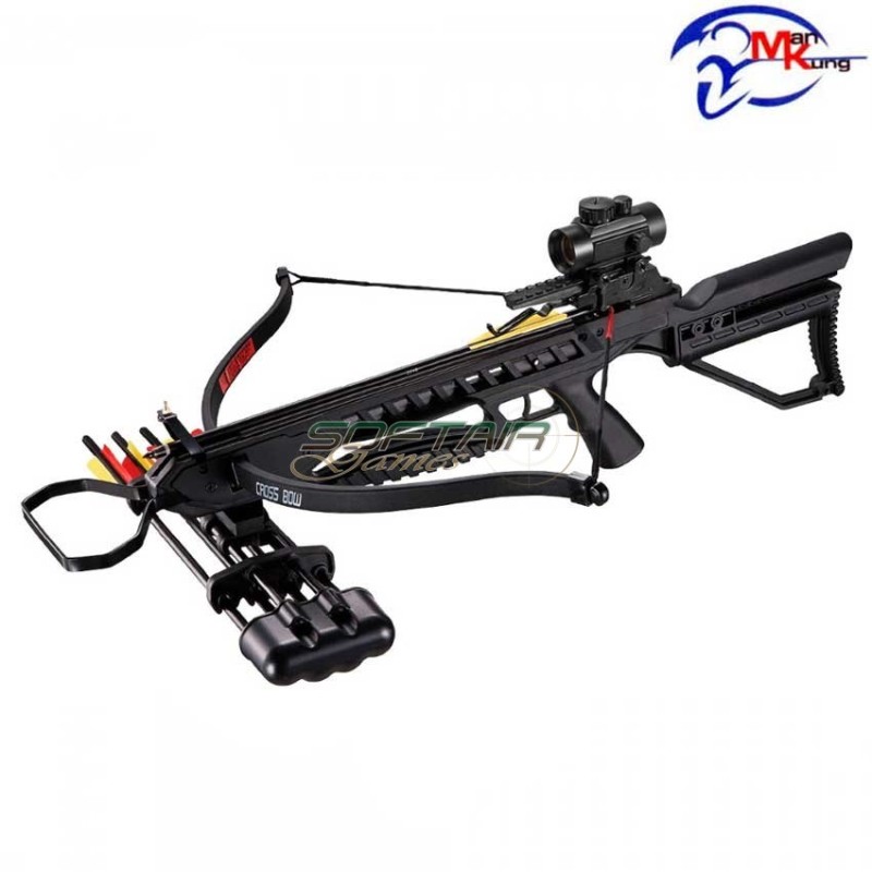 Curved crossbow 175 lbs black man kung (mk-xb21b)
