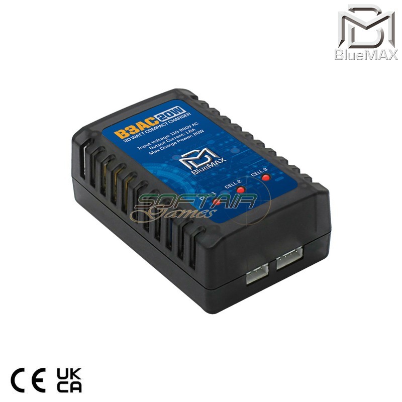 COMPACT Battery Charger B3AC 20W for LiPo BlueMax-Power® (bmp-b3ac-20w)