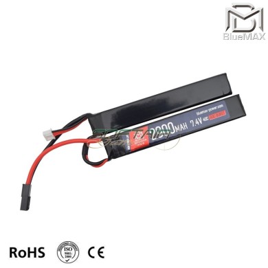 Batteria Lipo Connettore Mini TAMIYA 7.4v X 2900mah 40c/80c CQB Type Bluemax-power® (BMP-7.4X2900-CQB)
