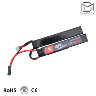 Lipo Battery Mini TAMIYA Connector 7.4v X 2900mah 40c/80c CQB Type Bluemax-power® (BMP-7.4X2900-CQB)