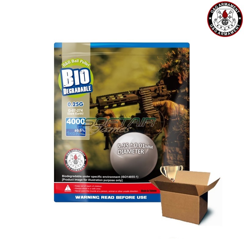 Cartone 12 Buste Pallini Bio Natural 0.25gr DARK EARTH G&G (gg-07274-cart)