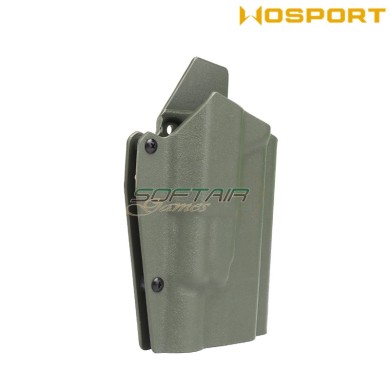 Holster Quick Pull BLACK U.S. KYDEX for Glock W/X300 flashlight WoSport (wo-gb03v)