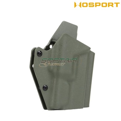 Holster quick pull OLIVE DRAB U.S. KYDEX for Glock W/XC1 flashlight WoSport (wo-gb06v)
