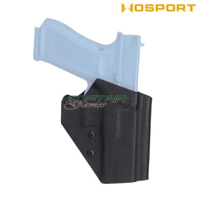 Holster quick pull BLACK U.S. KYDEX for Glock G-01 flashlight WoSport (wo-gb07b)