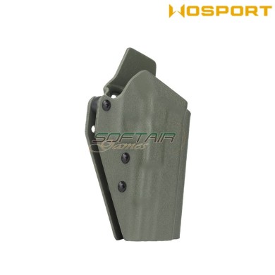 Holster Quick Pull OLIVE DRAB U.S. KYDEX for Glock 43 WoSport (wo-gb08v)