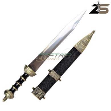 ORNAMENTAL DAGGER Roman Gladius Silver and Black ZSWORDS (ZS1921)