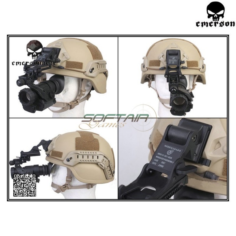 Rhino Style Nvg Mount Black Emerson (em3281bk)