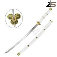 KATANA ORNAMENTALE Fatta a Mano Enma di Zoro Bianca ZSWORDS (ZS661W-HD)