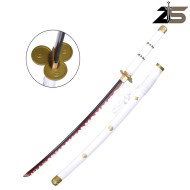 KATANA ORNAMENTALE Fatta a Mano Enma di Zoro Bianca ZSWORDS (ZS661W-SG)