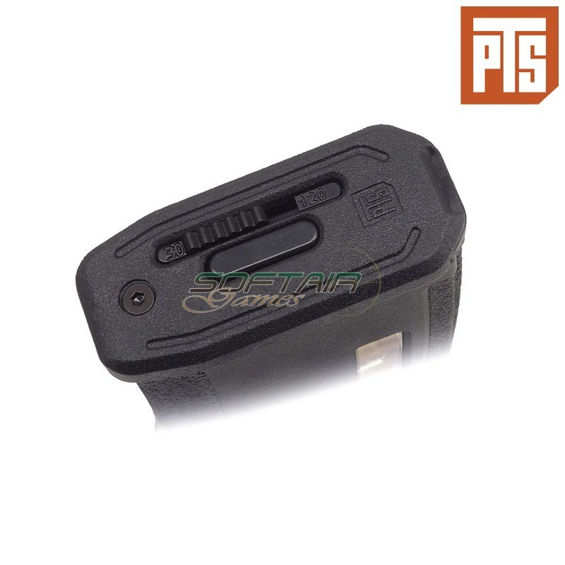 Set 3 Mid-caps Magazines EPM M4 ERG/KWA/KSC 30/120 Black PTS® (PT158450807)