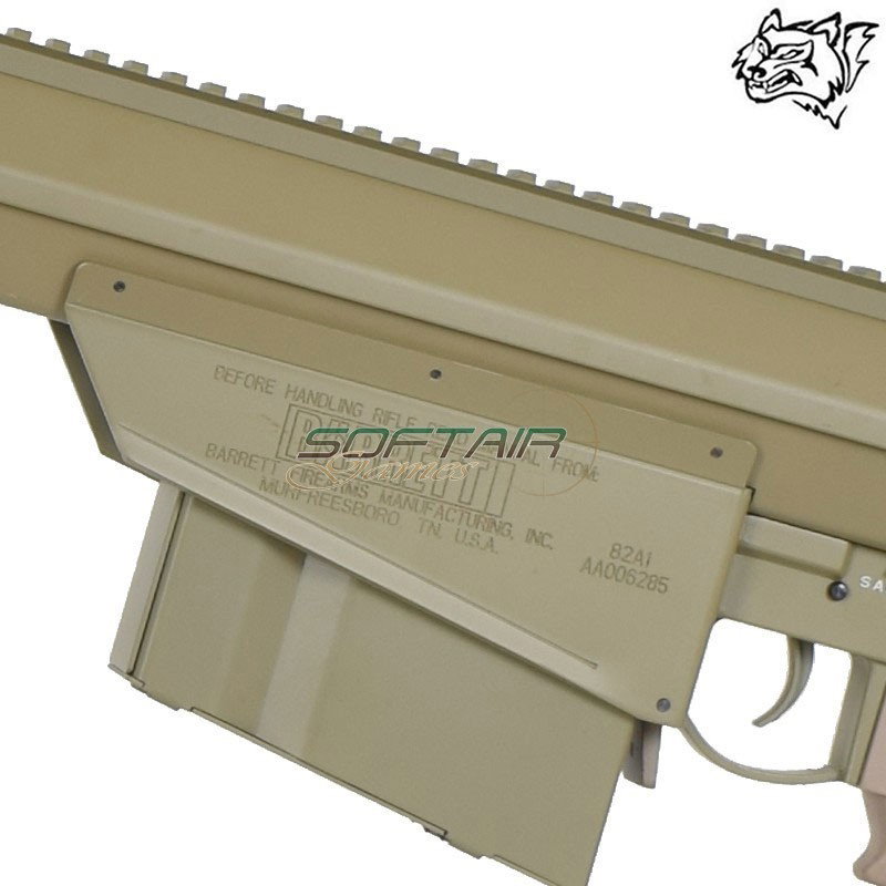 Fucile Elettrico M82 Full Metall Logato BARRET Tan Snow Wolf (SW-02)