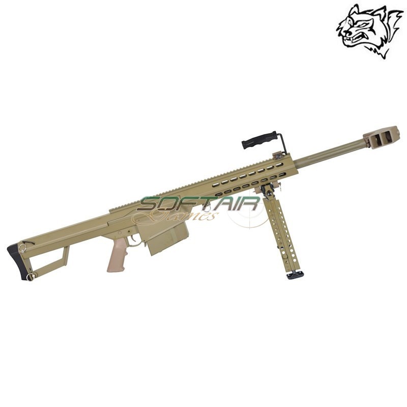 Fucile Elettrico M82A1 CQB Loghi BARRET Tan SNOW WOLF (SW-02CQB)