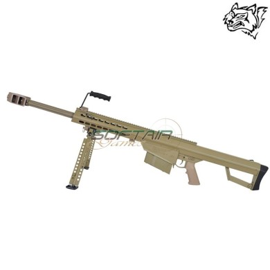 Electric Rifle M82A1 CQB Barret Logo Tan SNOW WOLF (SW-02CQB)