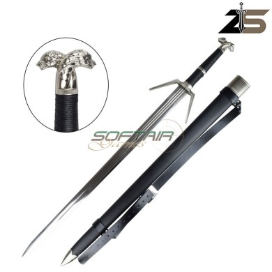 Ornamental fantasy sword Serpentine Silver Sword Geralt of Rivia ZSWORDS (ZS638)