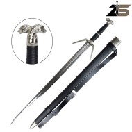Ornamental fantasy sword Serpentine Silver Sword Geralt of Rivia ZSWORDS (ZS638)