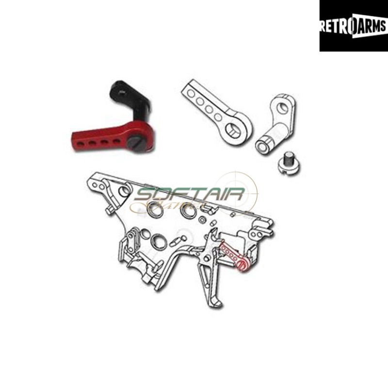 Retro Arms Airsoft CNC Gearbox Trigger Safety Lever V2 6607 