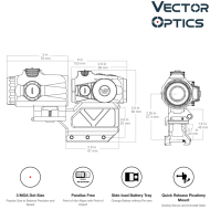 Maverick Mini Red Dot Scope & 3x Magnifier Kit with Integrated Mount Vector Optics (VOGP-02)