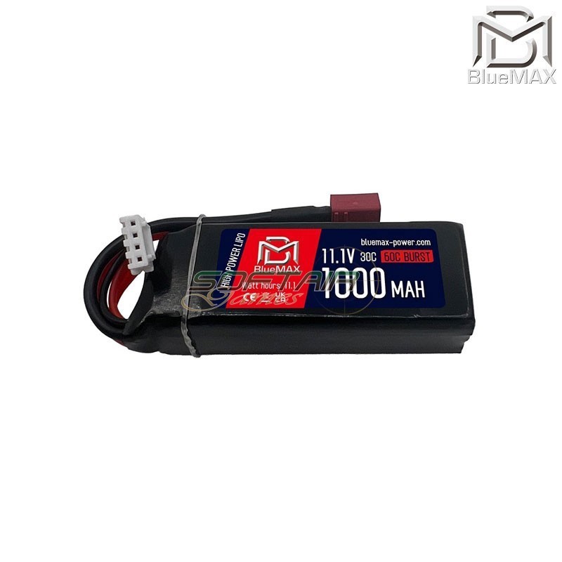 Batteria Li-Po Deans connector 11.1V 1000mAh 30-60C Mini Brick Bluemax-power® (BM-11.1X1000MBD)