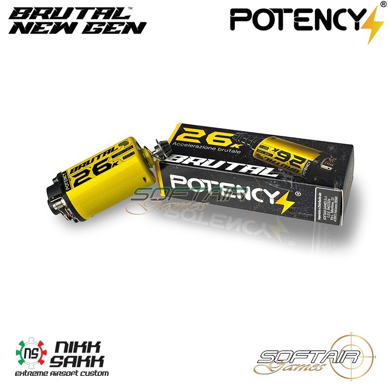 Motore 26K Brutal™ Gen3 Albero CORTO NS/SG Potency® (PTY-S26K-G3)