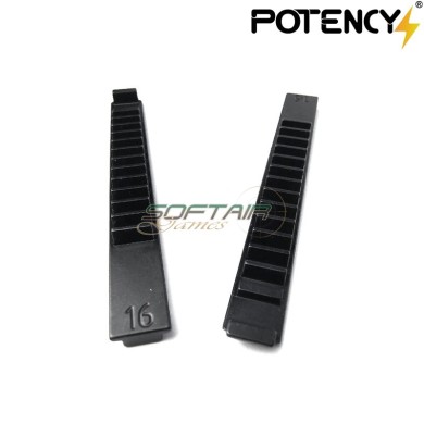 Cremagliera pistone CARBON 14.5 Acciaio CNC Potency® (PTY-PCR)